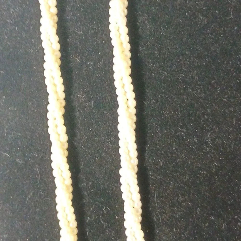 Vintage Style Faux Pearl Multi-Strand Statement Necklace